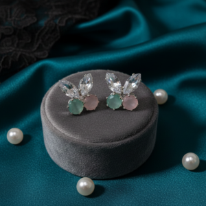 Butterfly Studs – Silver-Plated Marquise Crystal earrings