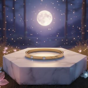 Linear Diamond Minimalist Bangle