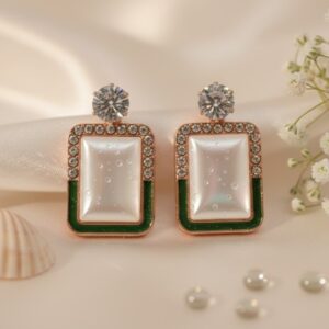 Dual-Tone Maroon & Green Deco Rectangle